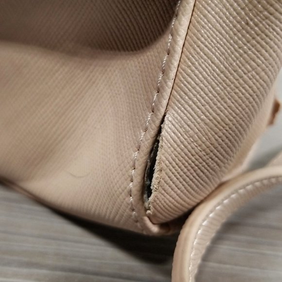 Ted Baker London Faux Leather Crossbody Bag, Beige & Black - Picture 9 of 12